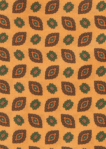 Ascot cu ornamente florale portocalii